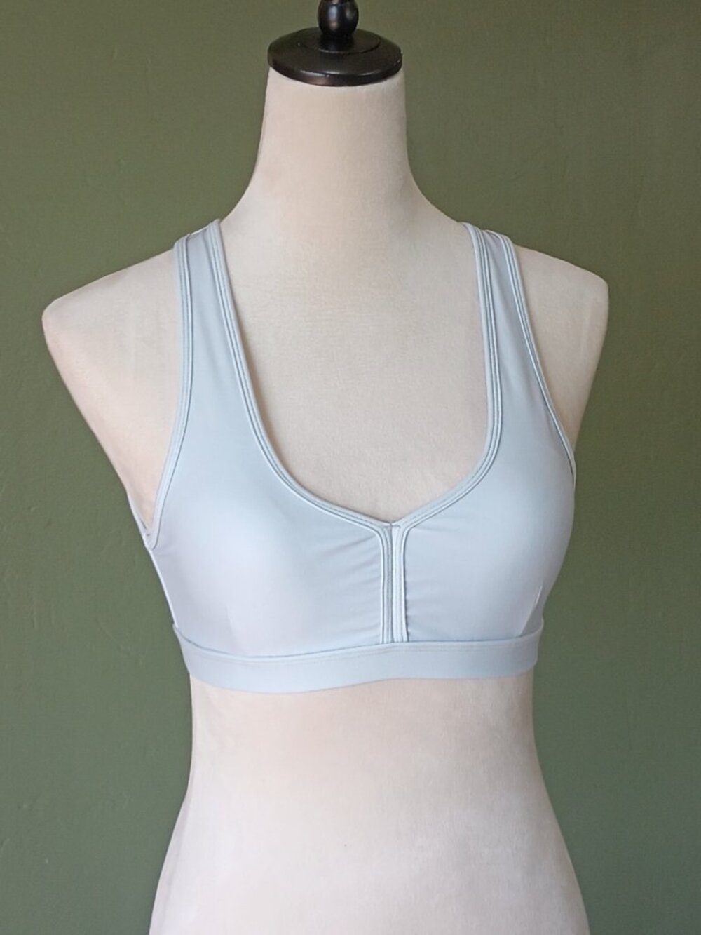 Sweetheart Neckline Sports Bra by Niyama Sol, XS/S, light gray color
